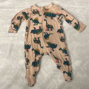 Pink dinosaur onesie